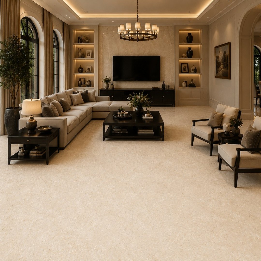AL Brighton Ivory Marble & Stone Living Area Tiles - My Home Studio
